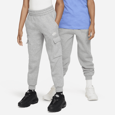 Nike Club Cargo Joggers Junior Dark Grey Heather Base Grey White